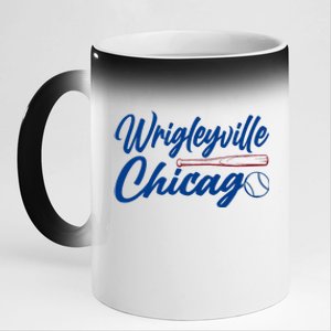 Wrigleyville Chicago Baseball American 11oz Black Color Changing Mug