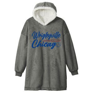 Wrigleyville Chicago Baseball American Hooded Wearable Blanket