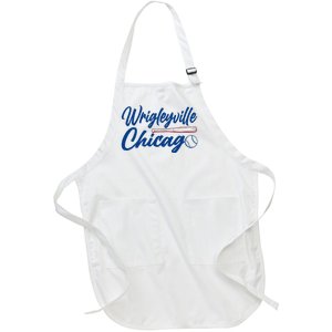 Wrigleyville Chicago Baseball American Full-Length Apron With Pockets