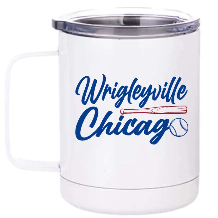 Wrigleyville Chicago Baseball American 12 oz Stainless Steel Tumbler Cup