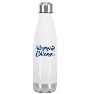 Wrigleyville Chicago Baseball American Stainless Steel Insulated Water Bottle