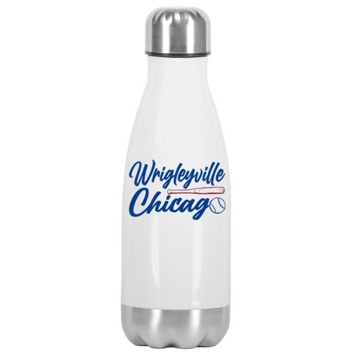 Wrigleyville Chicago Baseball American Stainless Steel Insulated Water Bottle