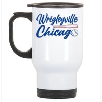 Wrigleyville Chicago Baseball American Stainless Steel Travel Mug