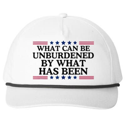 What Can Be Unburdened By What Has Been Snapback Five-Panel Rope Hat