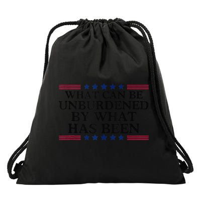What Can Be Unburdened By What Has Been Drawstring Bag