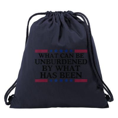 What Can Be Unburdened By What Has Been Drawstring Bag