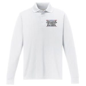 What Can Be Unburdened By What Has Been Performance Long Sleeve Polo