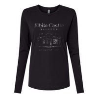 White Castle By The Sack Womens Cotton Relaxed Long Sleeve T-Shirt