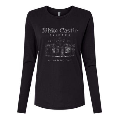 White Castle By The Sack Womens Cotton Relaxed Long Sleeve T-Shirt