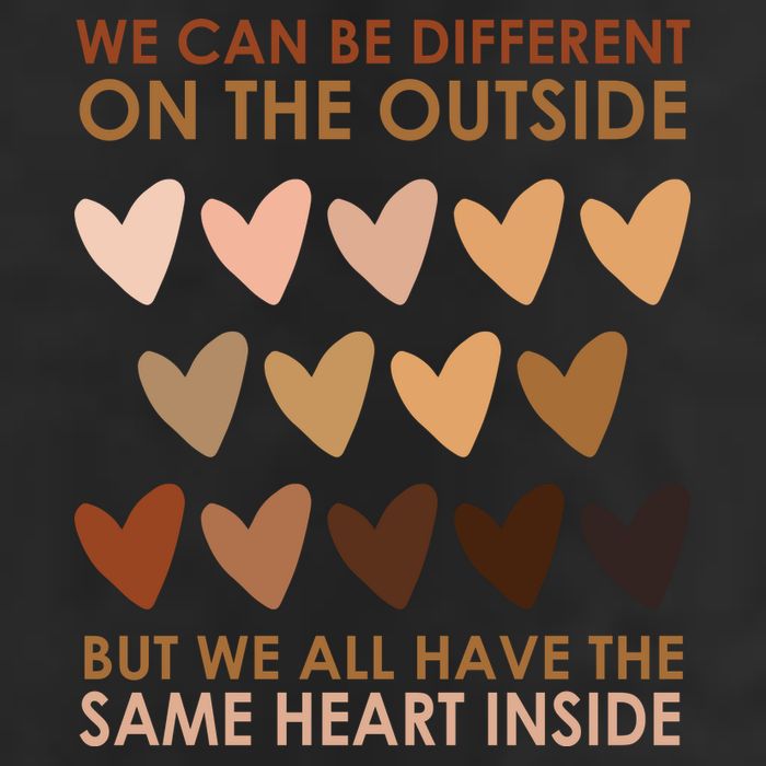We Can Be Different On The Outside But We All Have The Same Heart Black History Cool Comfort Performance Bucket Hat