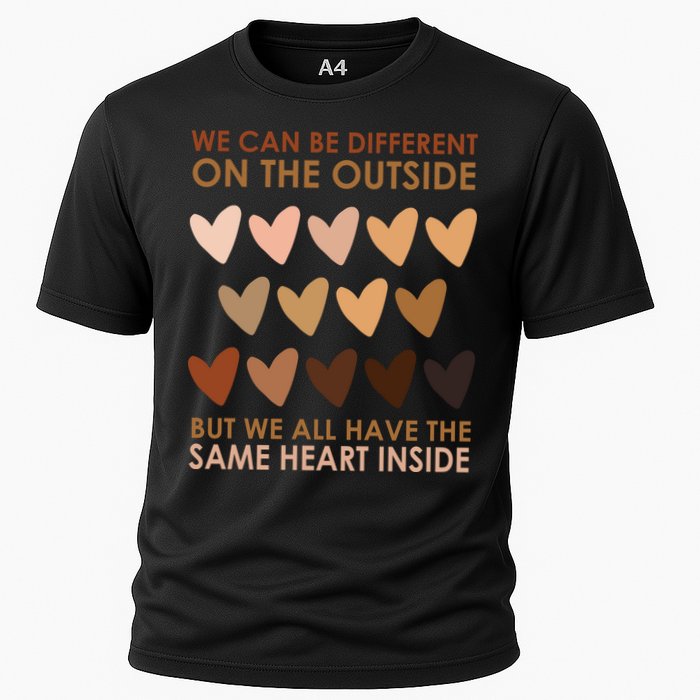 We Can Be Different On The Outside But We All Have The Same Heart Black History Performance Shirt