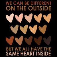 We Can Be Different On The Outside But We All Have The Same Heart Black History Full-Length Apron With Pockets
