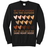 We Can Be Different On The Outside But We All Have The Same Heart Black History Sweatshirt