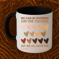 We Can Be Different On The Outside But We All Have The Same Heart Black History Mug