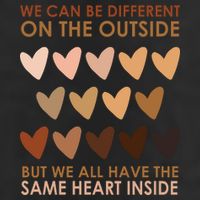 We Can Be Different On The Outside But We All Have The Same Heart Black History 11oz C Handle Ceramic Mug
