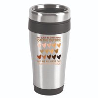We Can Be Different On The Outside But We All Have The Same Heart Black History 16oz Travel Tumbler