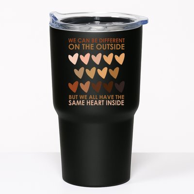 We Can Be Different On The Outside But We All Have The Same Heart Black History Tumbler