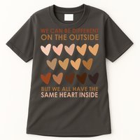 We Can Be Different On The Outside But We All Have The Same Heart Black History Tall T-Shirt