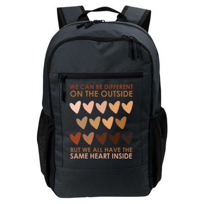 We Can Be Different On The Outside But We All Have The Same Heart Black History Daily Commute Backpack