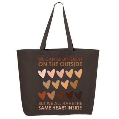 We Can Be Different On The Outside But We All Have The Same Heart Black History 25L Jumbo Tote