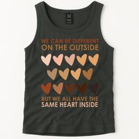 We Can Be Different On The Outside But We All Have The Same Heart Black History Tank Top