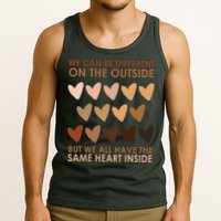 We Can Be Different On The Outside But We All Have The Same Heart Black History Tank Top