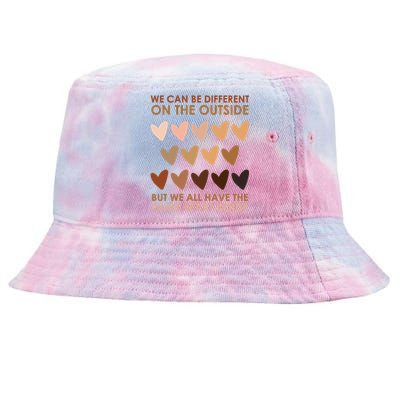 We Can Be Different On The Outside But We All Have The Same Heart Black History Tie-Dyed Bucket Hat