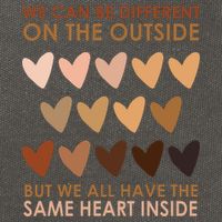 We Can Be Different On The Outside But We All Have The Same Heart Black History Cotton Canvas Backpack