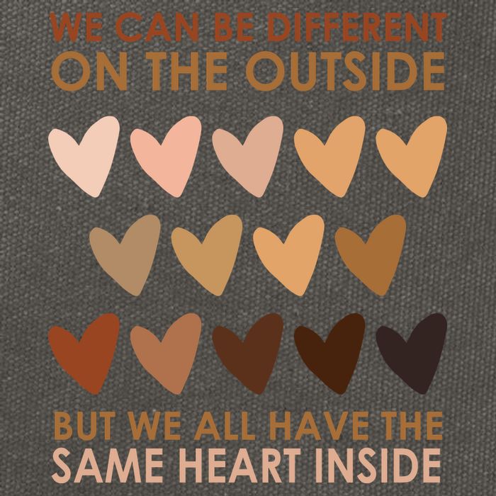 We Can Be Different On The Outside But We All Have The Same Heart Black History Cotton Canvas Backpack