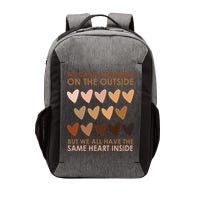 We Can Be Different On The Outside But We All Have The Same Heart Black History Vector Backpack
