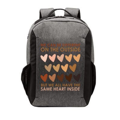 We Can Be Different On The Outside But We All Have The Same Heart Black History Vector Backpack