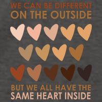 We Can Be Different On The Outside But We All Have The Same Heart Black History Vector Backpack