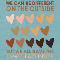 We Can Be Different On The Outside But We All Have The Same Heart Black History Sueded Cloud Jersey T-Shirt