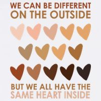 We Can Be Different On The Outside But We All Have The Same Heart Black History Garment-Dyed Sweatshirt
