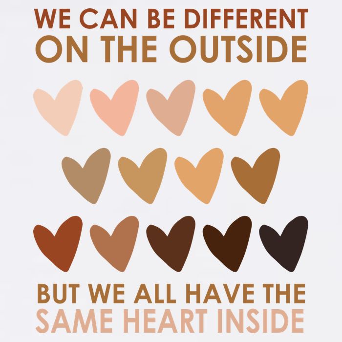 We Can Be Different On The Outside But We All Have The Same Heart Black History Garment-Dyed Sweatshirt