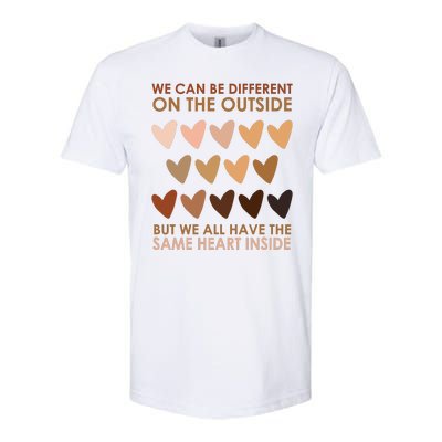 We Can Be Different On The Outside But We All Have The Same Heart Black History Softstyle® CVC T-Shirt