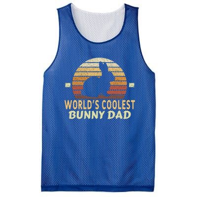 Worlds Coolest Bunny Dad Pet Cute Rabbit Gift Mesh Reversible Basketball Jersey Tank