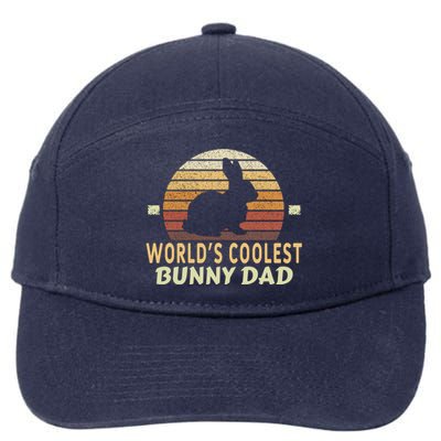 Worlds Coolest Bunny Dad Pet Cute Rabbit Gift 7-Panel Snapback Hat