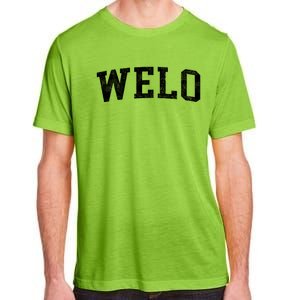 Welo Classic Bold Font Welo Birthday Gift Adult ChromaSoft Performance T-Shirt