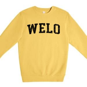 Welo Classic Bold Font Welo Birthday Gift Premium Crewneck Sweatshirt