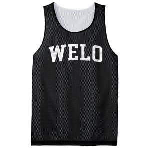 Welo Classic Bold Font Welo Birthday Gift Mesh Reversible Basketball Jersey Tank