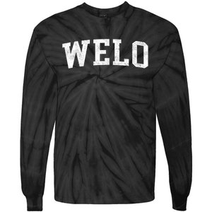 Welo Classic Bold Font Welo Birthday Gift Tie-Dye Long Sleeve Shirt