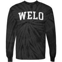 Welo Classic Bold Font Welo Birthday Gift Tie-Dye Long Sleeve Shirt