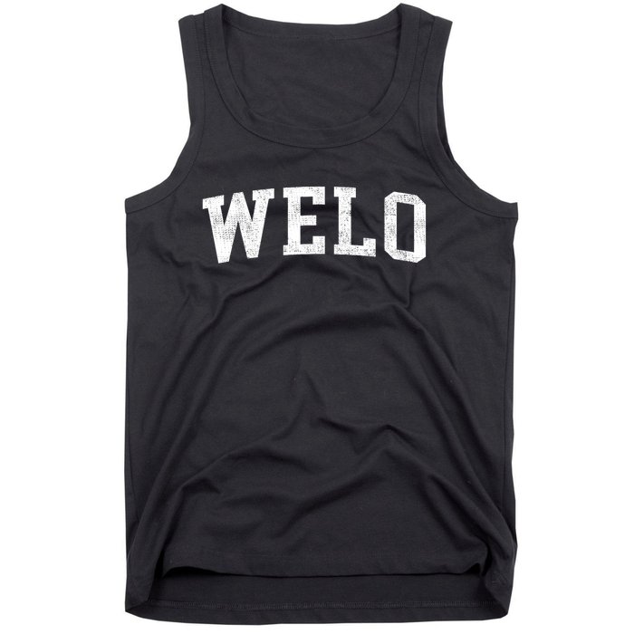 Welo Classic Bold Font Welo Birthday Gift Tank Top