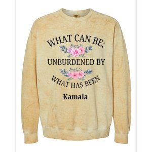 What Can Be; Unburdened By What Has Been Kamala Vote Design Colorblast Crewneck Sweatshirt