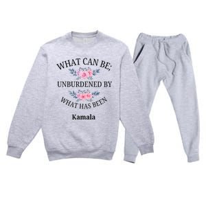 What Can Be; Unburdened By What Has Been Kamala Vote Design Premium Crewneck Sweatsuit Set