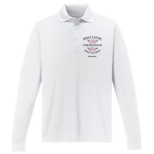 What Can Be; Unburdened By What Has Been Kamala Vote Design Performance Long Sleeve Polo