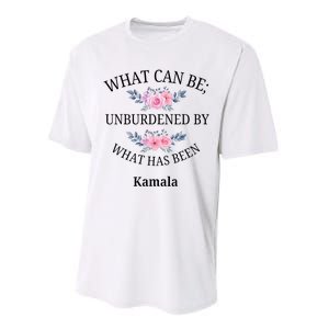 What Can Be; Unburdened By What Has Been Kamala Vote Design Performance Sprint T-Shirt