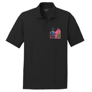 Western Cowboy Black Cat PosiCharge RacerMesh Polo