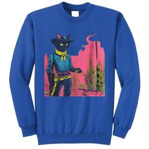 Western Cowboy Black Cat Sweatshirt